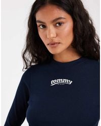 Tommy Hilfiger - Classic Logo Slim Fit Long Sleeve T-shirt - Lyst