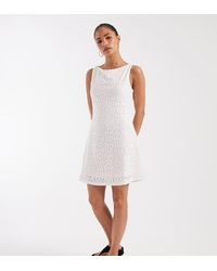 Vero Moda - Jersey Floral Broderie Sleeveless Mini Dress - Lyst