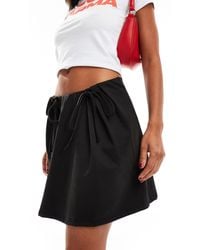 Pieces - High Waisted Mini Skirt With Tie Side Detail - Lyst