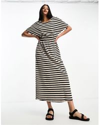 SELECTED - Femme Shirred Waist T-shirt Maxi Dress - Lyst