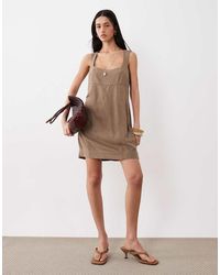 ASOS - Square Neck Bodycon Mini Sundress - Lyst