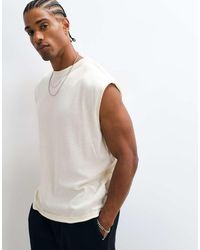ASOS - Oversized Knitted Crew Neck Vest - Lyst