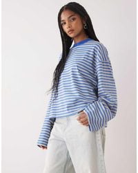 Lioness - Bloom Cotton Blend Long Sleeve Crew Neck Boxy T-shirt - Lyst