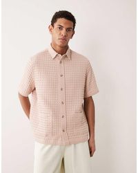 ASOS - Premium Relaxed Waffle Texture Shirt - Lyst