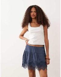 Abercrombie & Fitch - Boho Ruffle Rara Skirt With Built - Lyst