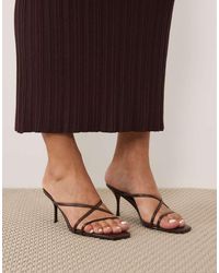 SIMMI - Simmi London Elena Strappy Heeled Mule Sandals - Lyst