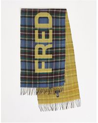 Fred Perry - Oversized Branded Check Scarf - Lyst