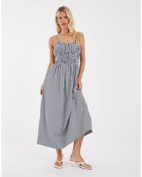 Object - – gestreiftes maxi-trägerkleid - Lyst