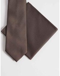 ASOS - Cravatta E Fazzoletto Da Taschino Chiaro Testurizzati - Lyst