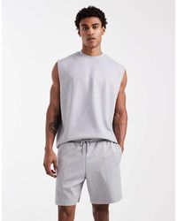 ASOS - Oversized Fit Jersey Short With Pintucks - Lyst