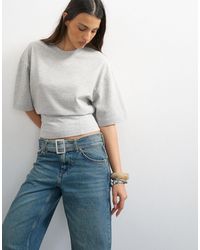 TOPSHOP - Structured Waist Tee - Lyst