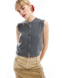Reclaimed (vintage) - Knitted Textured Boucle Waistcoat - Lyst