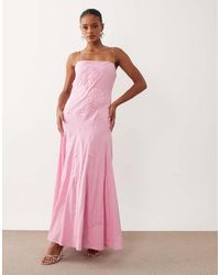 ASOS - Cami Maxi Dress With Floral Applique And Open Back Detail - Lyst
