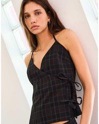 Bershka - Crossover Halter Top - Lyst