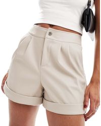 Morgan - Leather Look Tailored Short - Lyst
