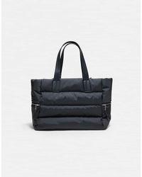 Stradivarius - Borsa Shopper Trapuntata Da Spalla Nera - Lyst