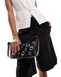 ASOS - Schoudertas Met Studs En Oogjes - Lyst