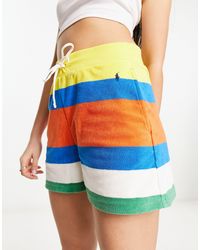 Polo Ralph Lauren - – sweat-shorts aus frottee mit markenlogo und em streifenmuster, kombiteil - Lyst