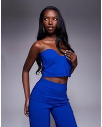 Vesper - Bandeau Sweetheart Neckline Crop Top - Lyst