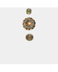Stradivarius - Set Of 3 Engraved Brooches - Lyst