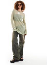Weekday - Molly Sheer Knit Mini Dress - Lyst