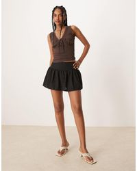 ASOS - Mini Skort Van Broderie Met Halfhoge Taille - Lyst
