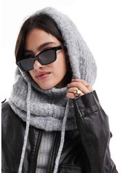 Pieces - Oversized Balaclava Snood - Lyst