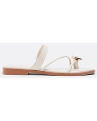 Stradivarius - Flat Sandals With Stone Detail - Lyst