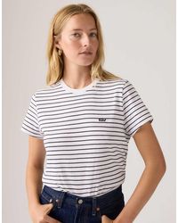 Levi's - Favorite - t-shirt en coton à rayures - blanc - Lyst