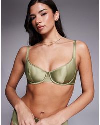 ASOS - Fern Clean Satin Built Up Underwire Bra - Lyst