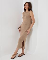 Threadbare - Knitted Yarn Midi Dress - Lyst