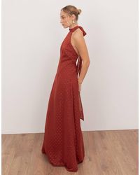 ANAYA - Self-Tie Halter Neck Open Back Maxi Dress - Lyst