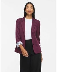 Vila - Saga Jersey Slim Fit Blazer - Lyst