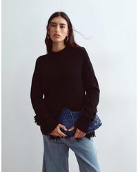 ARRANGE - Knitted Jumper With Fringe Hem - Lyst