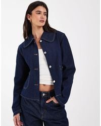 ONLY - Boxy Denim Jacket - Lyst