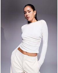 Princess Polly - Luvinia Slinky Slash Neck Shoulder Button Detail Top - Lyst