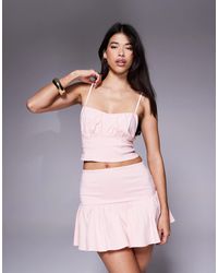 ASOS - Bengaline Corset Cami Top With Ruched Bust Detail - Lyst