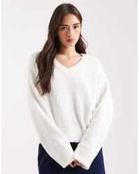 Miss Selfridge - Oversized Trui Met V-Hals - Lyst