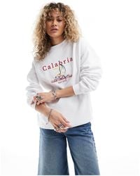 Daisy Street - Oversized Sweatshirt With Calabria Embroidery - Lyst
