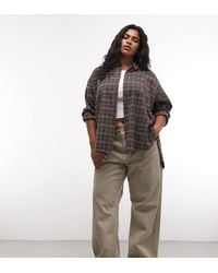 ASOS - Asos Design Curve Washed Check Shirt - Lyst