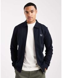 Fred Perry - Sweatshirt Met Kraagje En Rits - Lyst