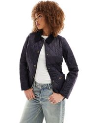 Barbour - Annandale Diamond Quilt Jacket With Cord Collar - Lyst