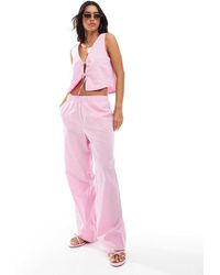 ONLY - Wide Leg Boxer Detail Trousers Co-ord - Lyst