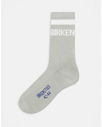 Birkenstock - Chaussettes unisexes en coton avec bande rayée - clair - Lyst