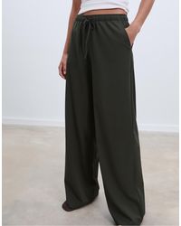 Stradivarius - – lange, elegante hose aus weich fallendem stoff - Lyst