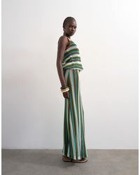 TOPSHOP - Gebreide Maxi Rok Met Veelkleurige Strepen - Lyst