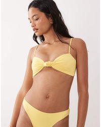 GOOD AMERICAN - Matte Twist Bikini Bandeau Bikini Top Co-Ord - Lyst