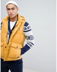 Abercrombie & Fitch Puffer Vest In Yellow - Natural
