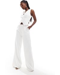 Kaiia - Mono Largo De Pernera Ancha Con Cuerpo Estilo Chaleco De Traje De - Lyst
