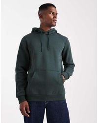 Only & Sons - Sudadera Verde Oscuro De Corte Slim Con Capucha De - Lyst